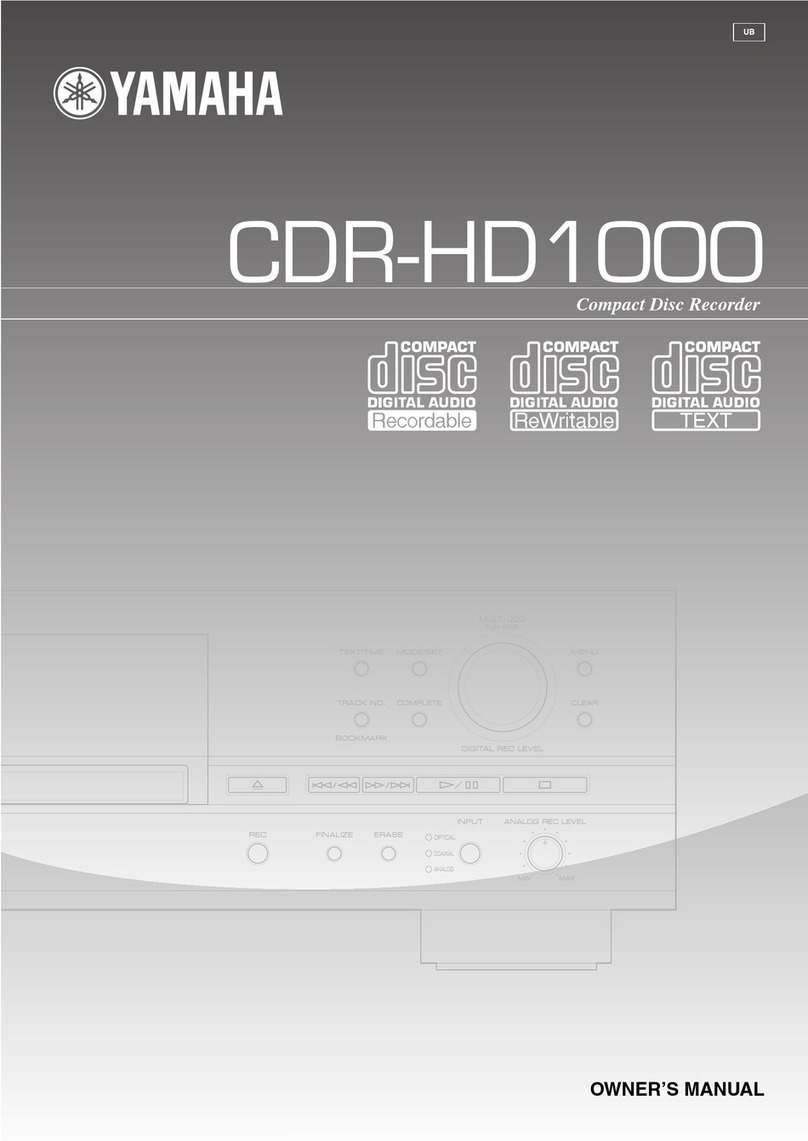 Yamaha CDR-HD1000 owner's manual