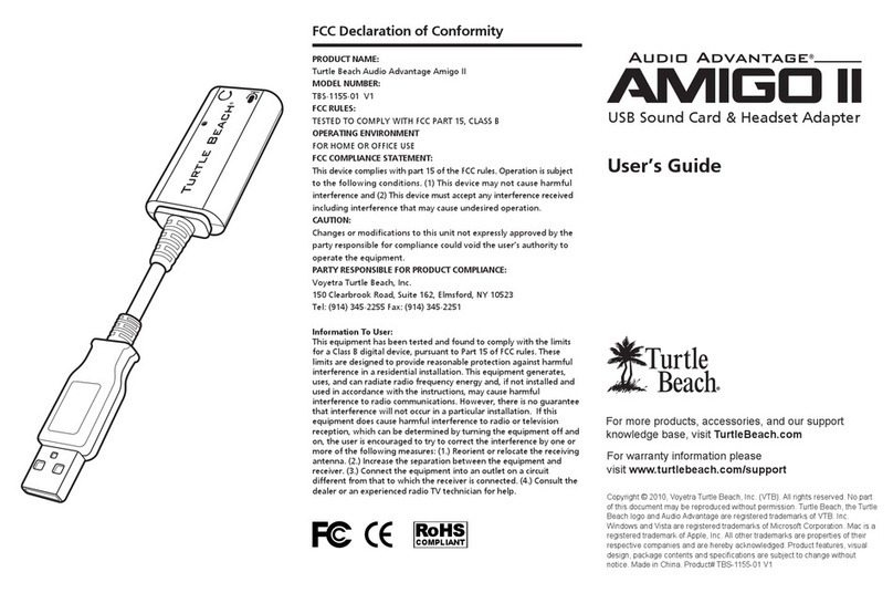 Turtle Beach Amigo II User manual