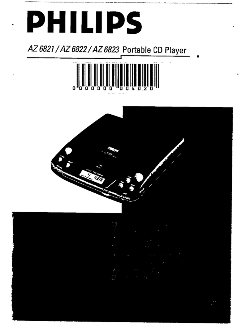 Philips AZ6822 - Portable Radio Cass Rec User manual