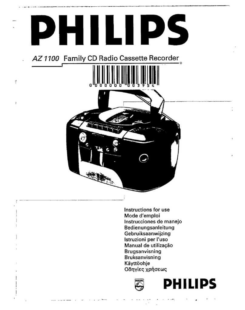 Magnavox AZ1100 - Single Deck User manual