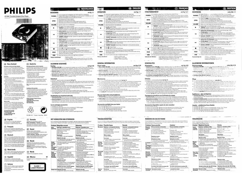 Philips AZ6840 - Cd Portable User manual