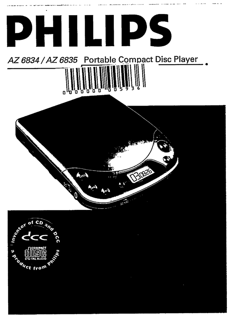 Philips AZ6834 - Portable Radio Cass Rec User manual Philips AZ6834 - Portable Radio Cass Rec User manual