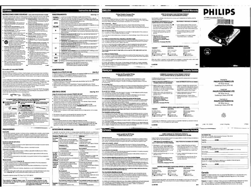 Philips AZ6833 - Cd Portable User manual