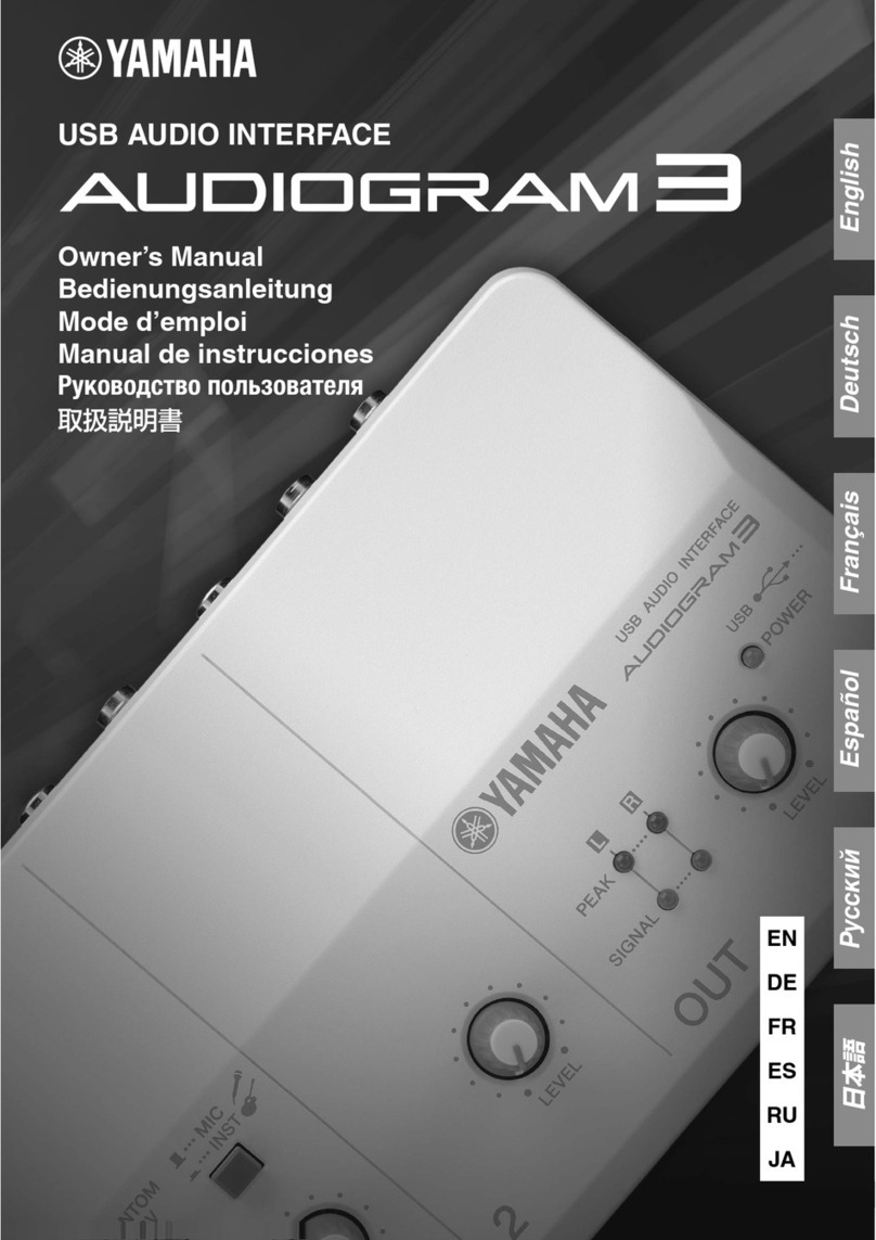 Yamaha Audiogram3 owner's manual