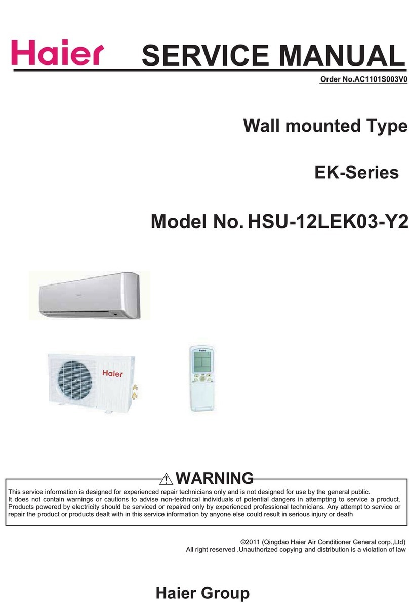 Haier HSU-12LEK03-Y2 Service manual