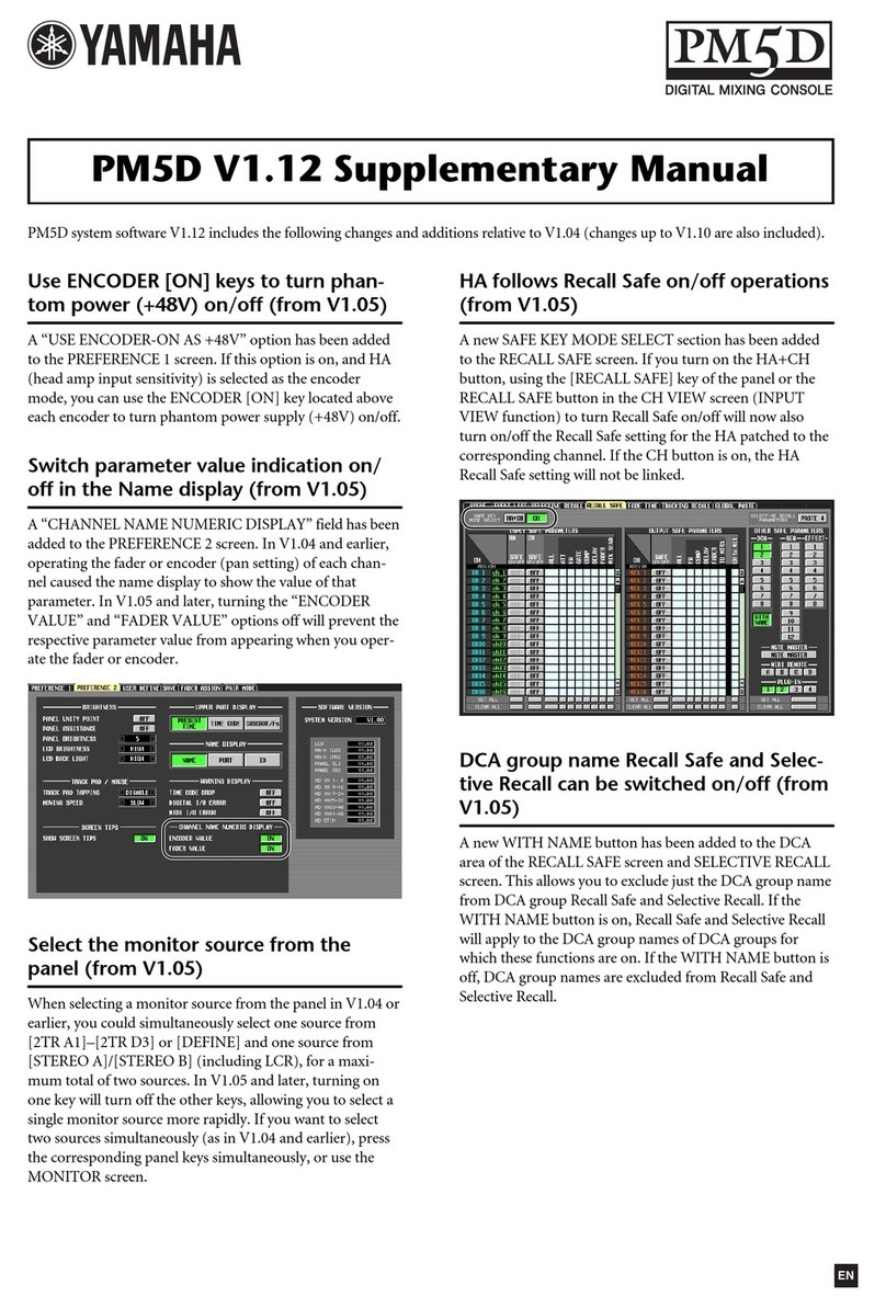 Yamaha PM5D Supplementary manual