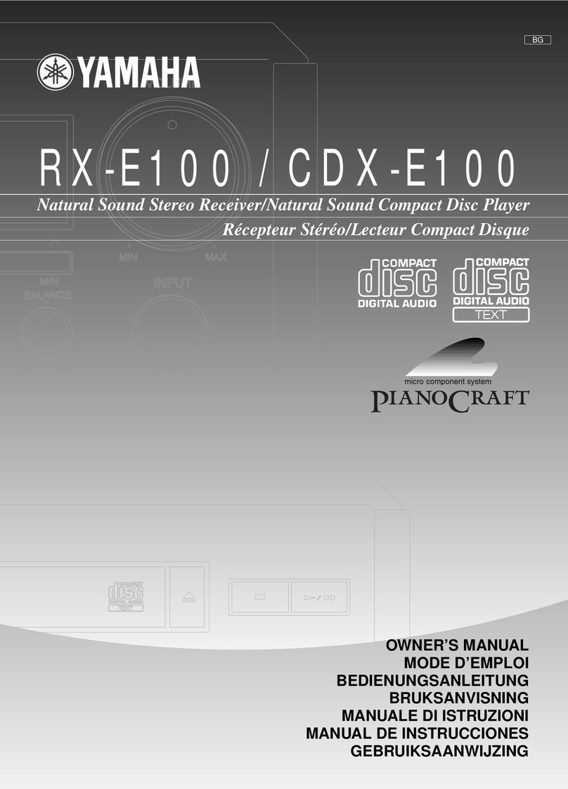 Yamaha RX-E100RDS owner's manual