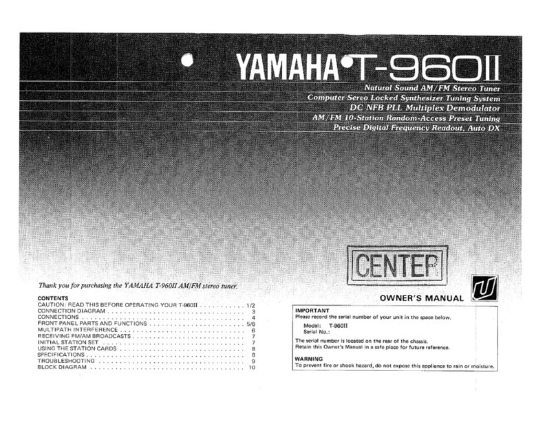 Yamaha T-960II User manual