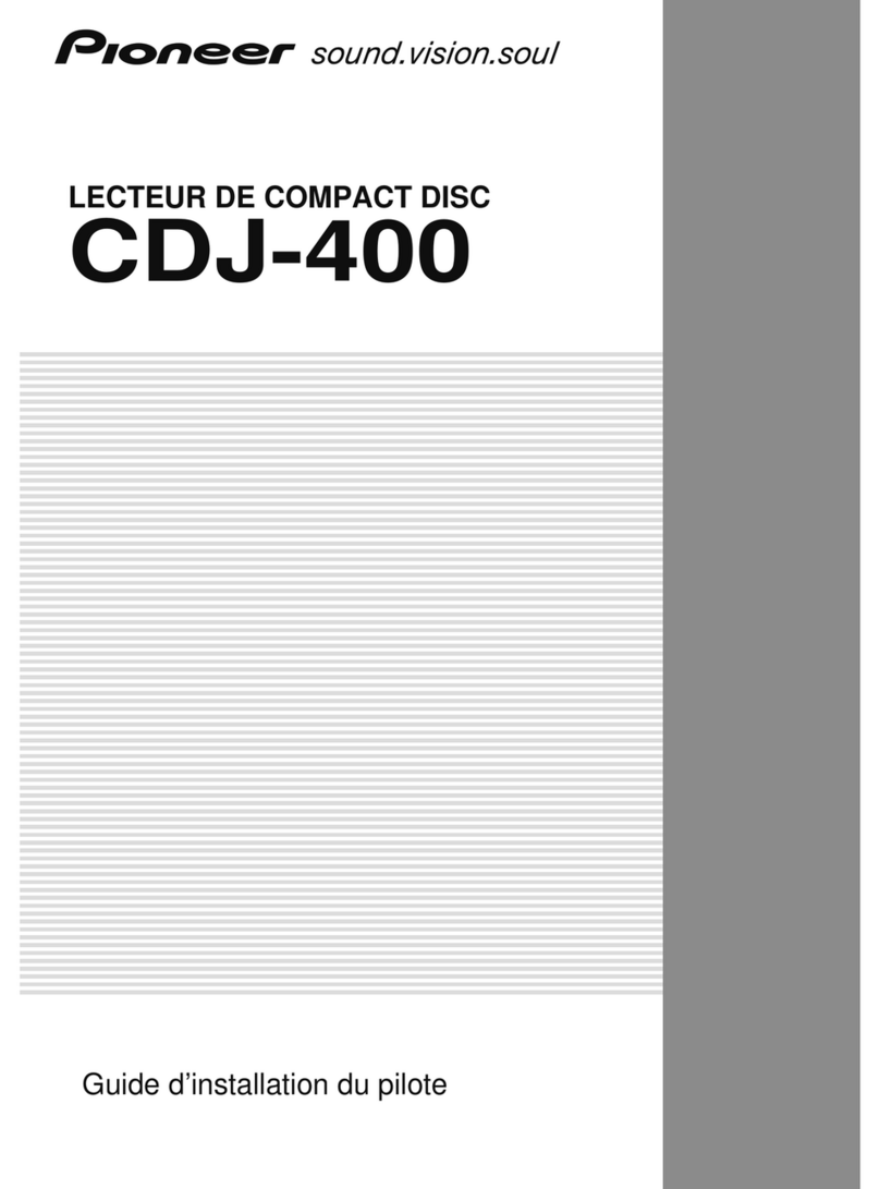 Pioneer CDJ-400 - Cd/Media Player Guide d’installation du pilote
