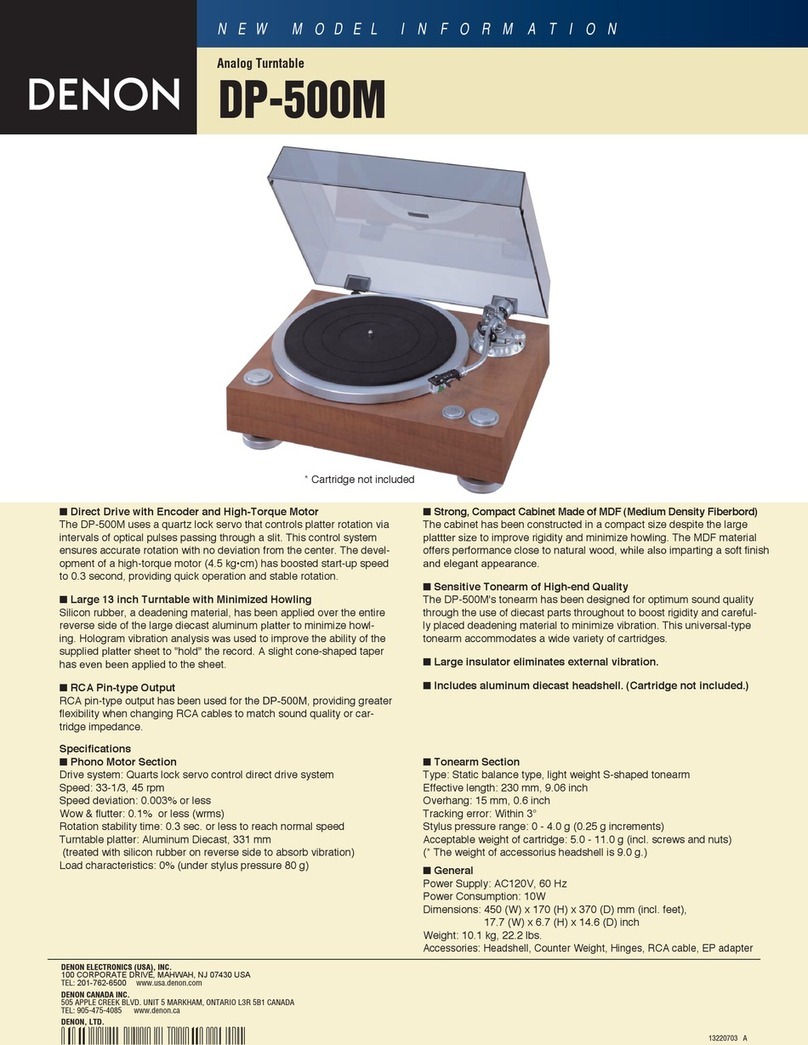 Denon DP-500M Dimensions