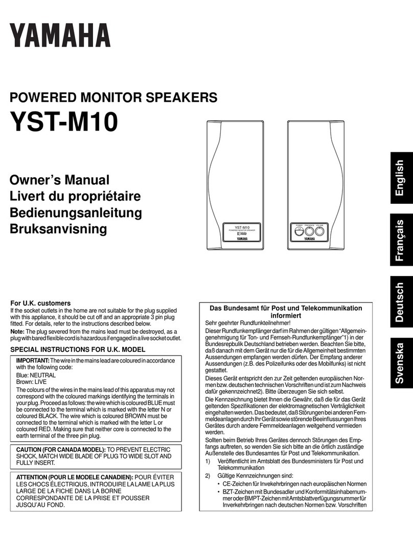 Yamaha YST-M10 User manual