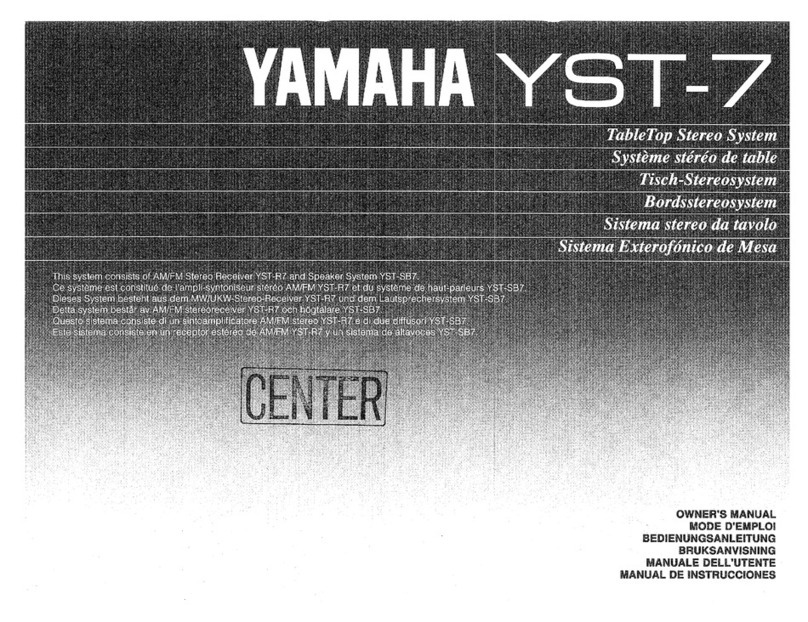Yamaha YST-7 User manual