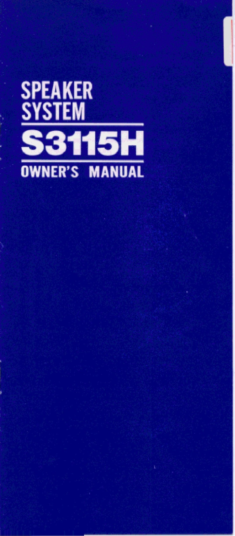 Yamaha S3115H owner's manual