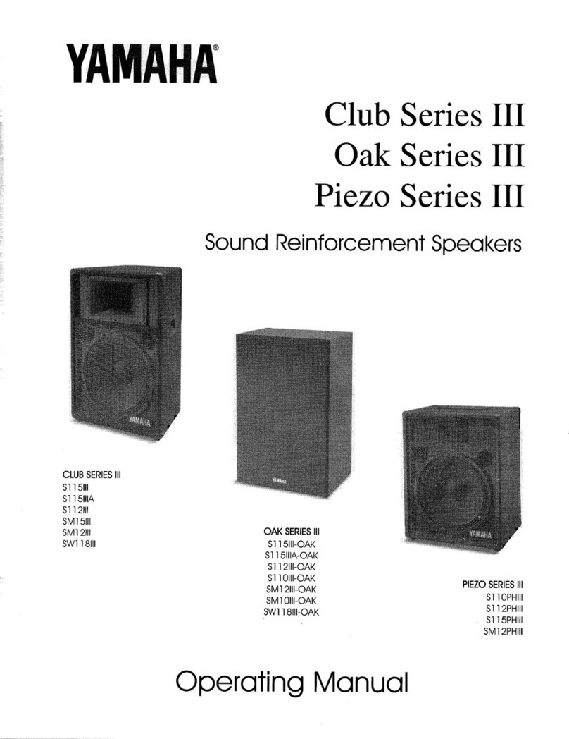 Yamaha S110III User manual