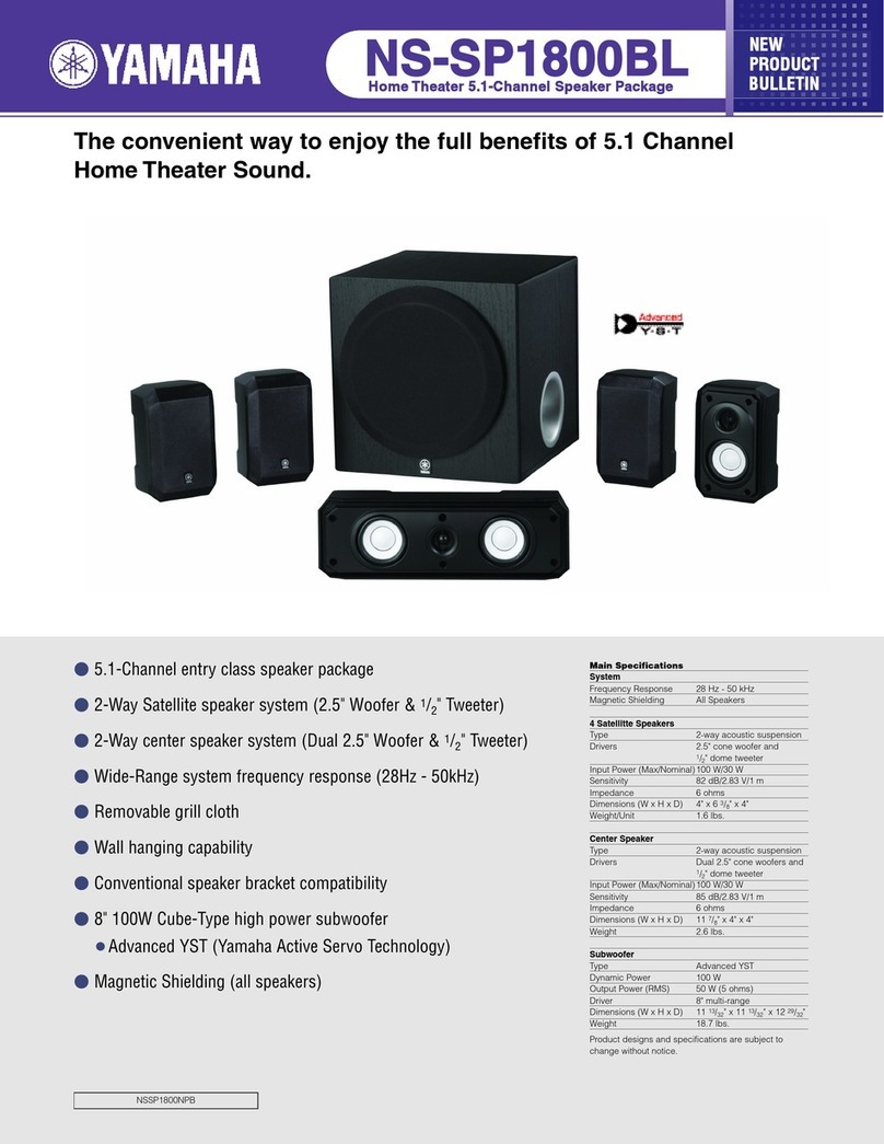 Yamaha NS-SP1800BL - CDC-697BL CD Player User manual