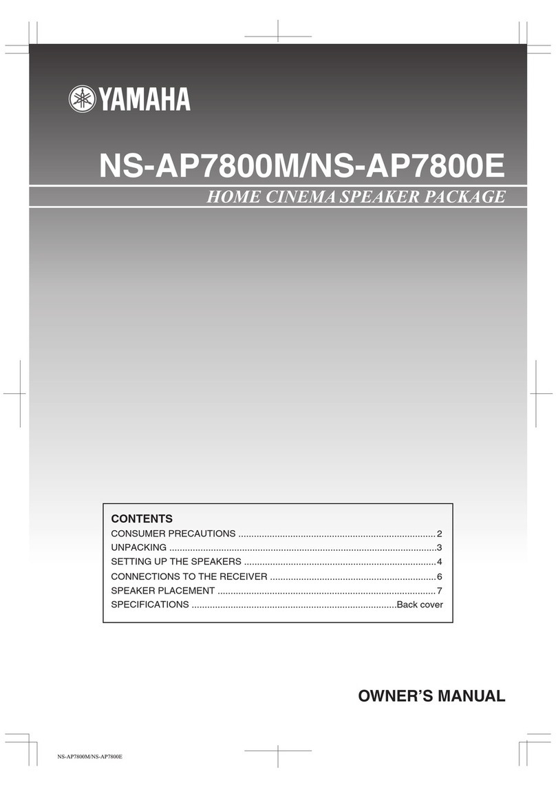 Yamaha NS-SP7800PN - 5.1-CH Home Theater Speaker... User manual