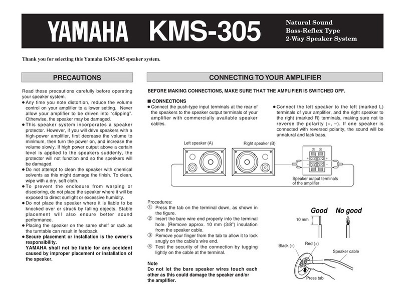 Yamaha KMS-305 User manual Yamaha KMS-305 User manual