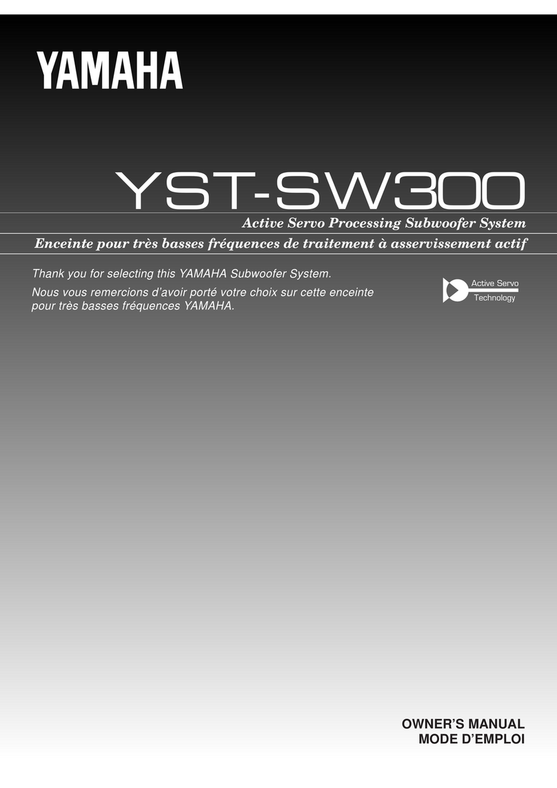 Yamaha YST-SW300 owner's manual
