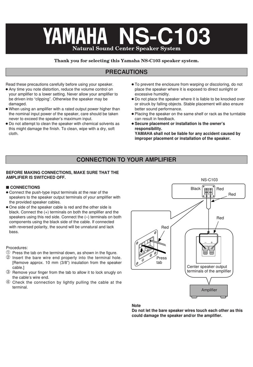 Yamaha NS-C103 user guide