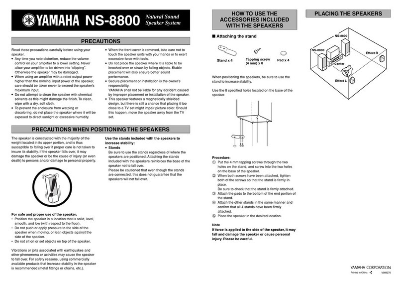 Yamaha NS-8800 Operating instructions