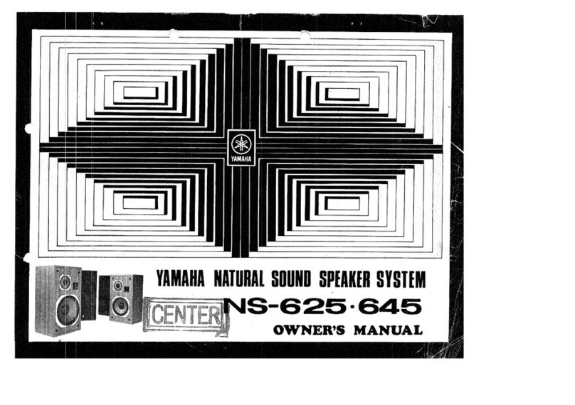 Yamaha NS-625 owner's manual