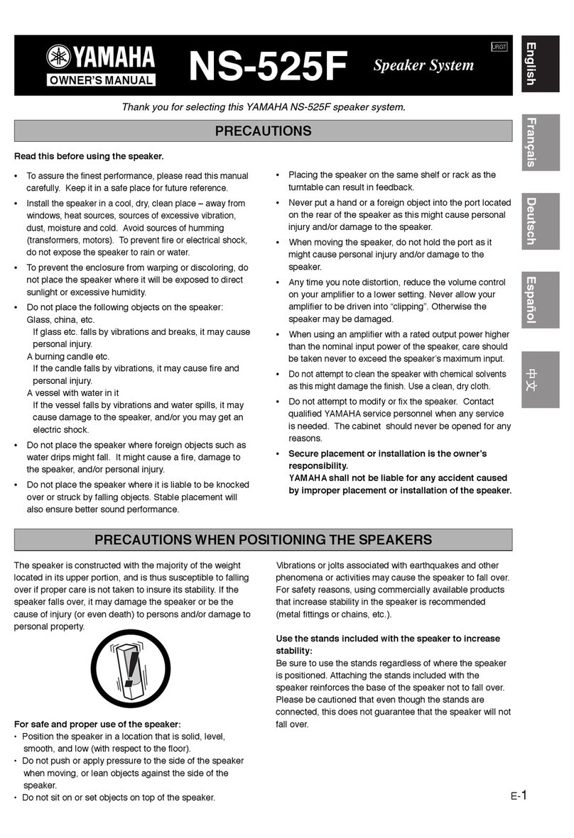Yamaha NS-525F User manual