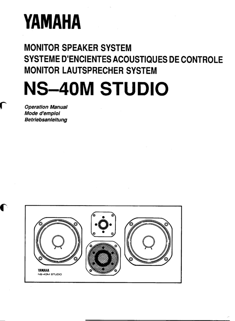 Yamaha NS-40M Studio Operation manual