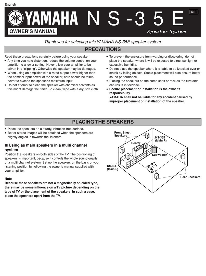 Yamaha NS-35E owner's manual