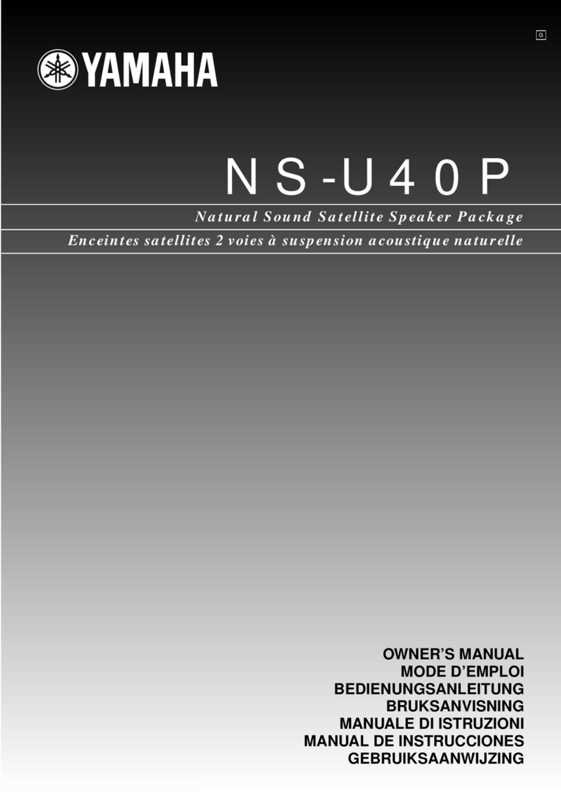 Yamaha NS-U40P User manual Yamaha NS-U40P User manual