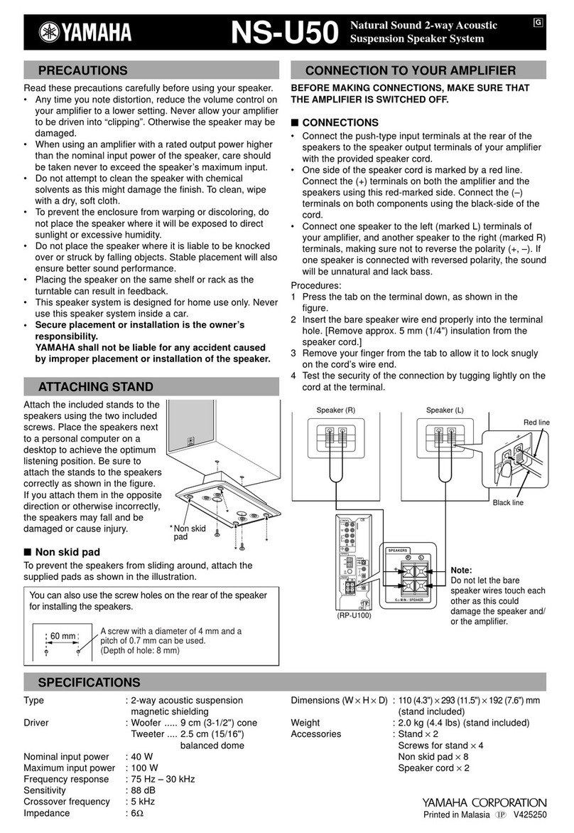 Yamaha NS-U50 User manual
