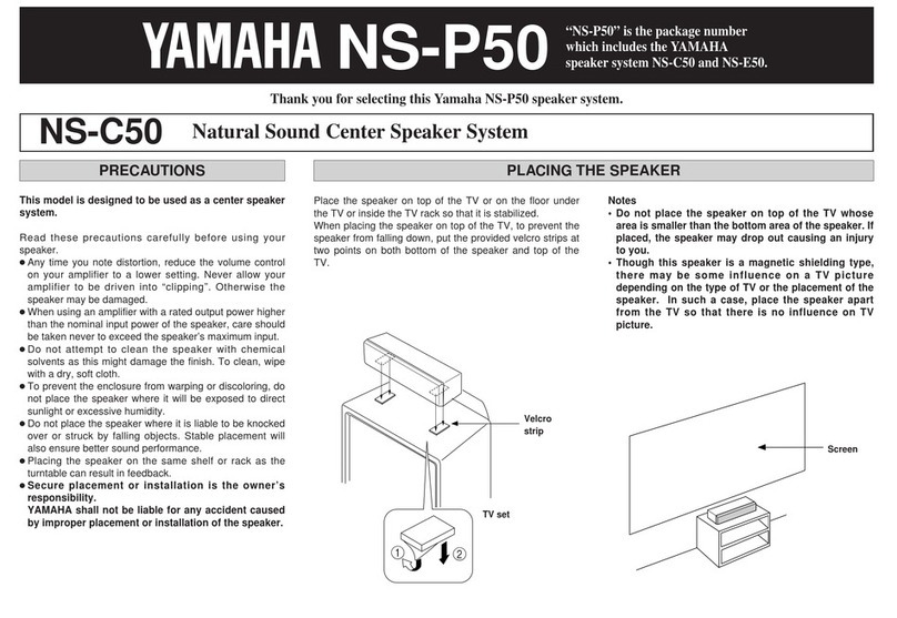 Yamaha NS-P50 installation guide