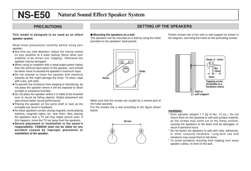 Yamaha NS-E50 User manual