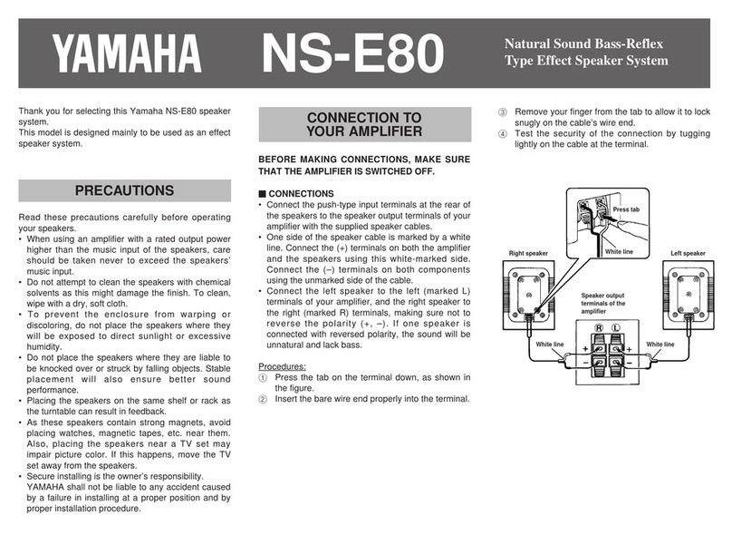 Yamaha NS-E80 User manual