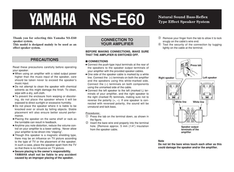 Yamaha NS-E60 User manual