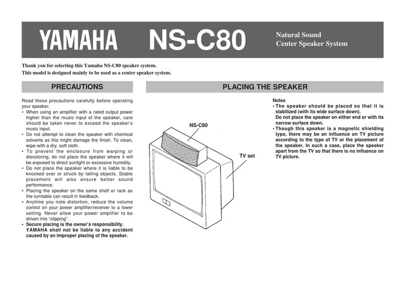 Yamaha NS-C80 User manual
