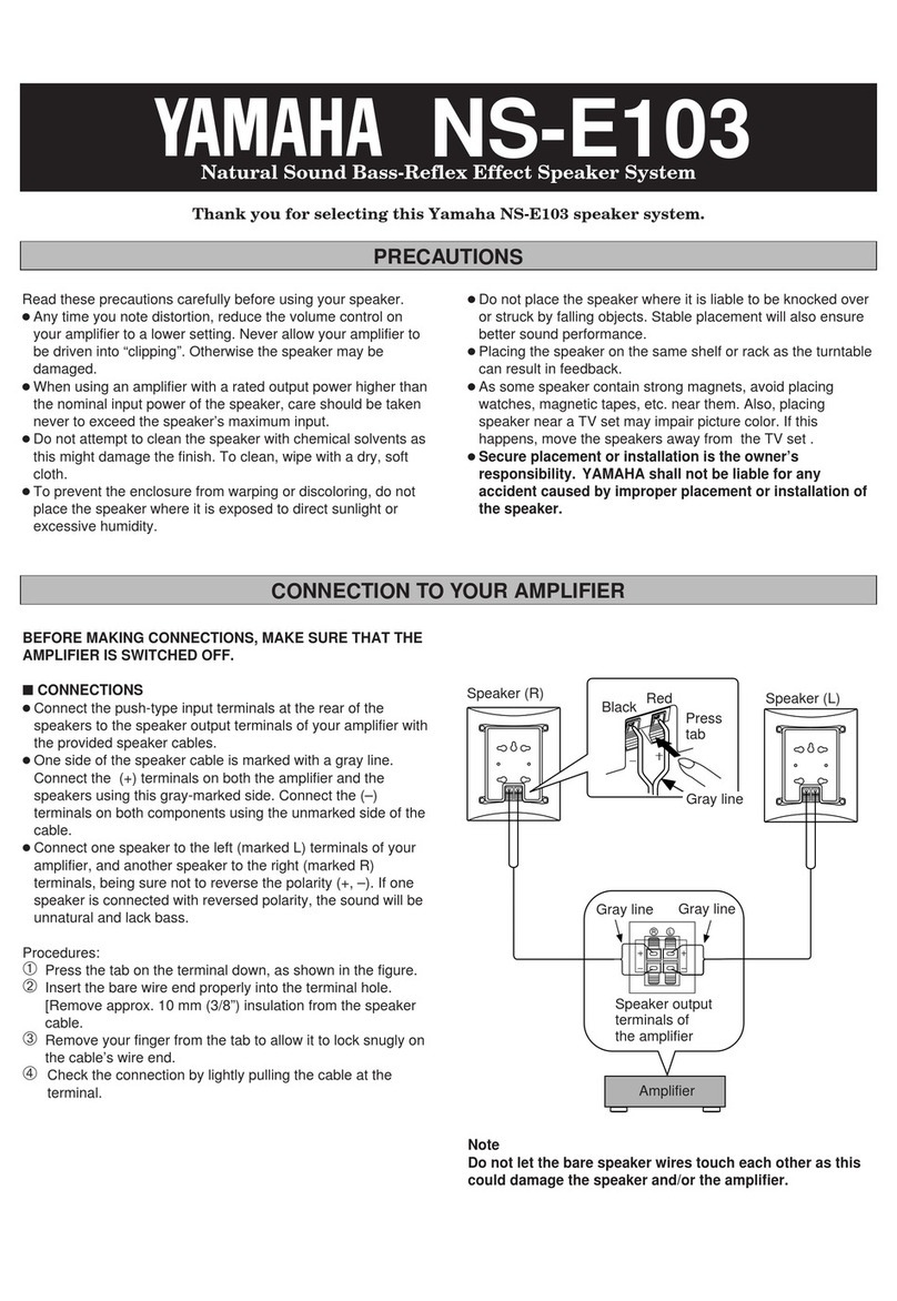 Yamaha NS-E103 user guide