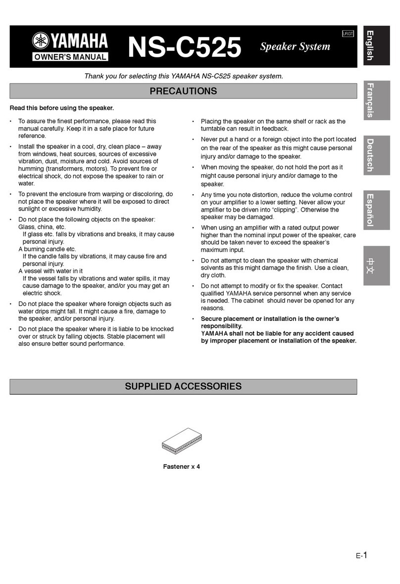 Yamaha NS-C525 User manual Yamaha NS-C525 User manual