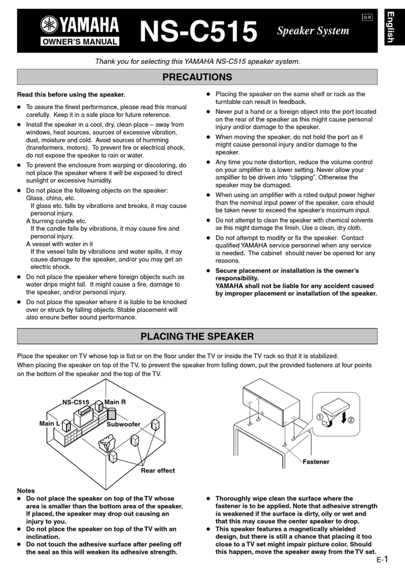 Yamaha NS-C515 owner's manual