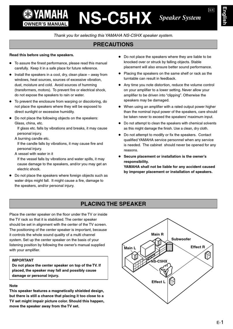 Yamaha NS-C5HX User manual