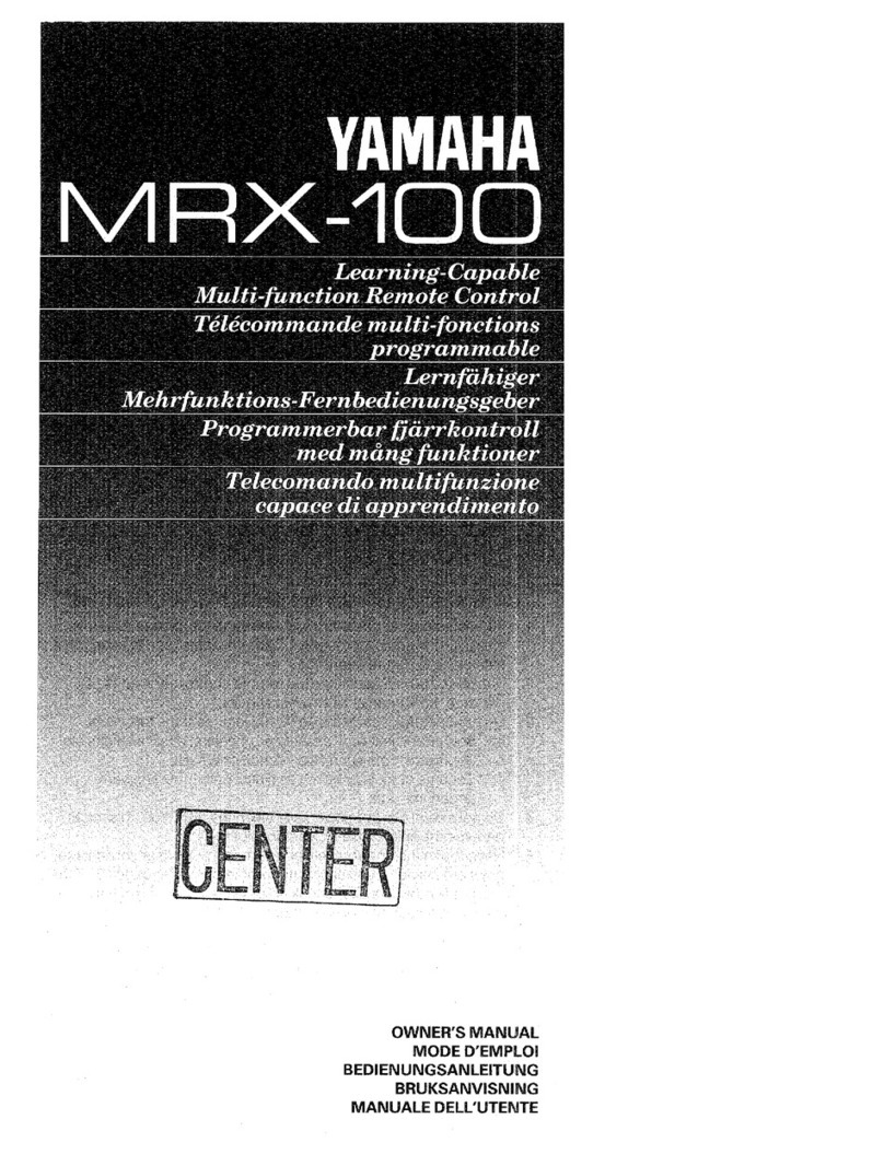Yamaha MRX-100 User manual Yamaha MRX-100 User manual