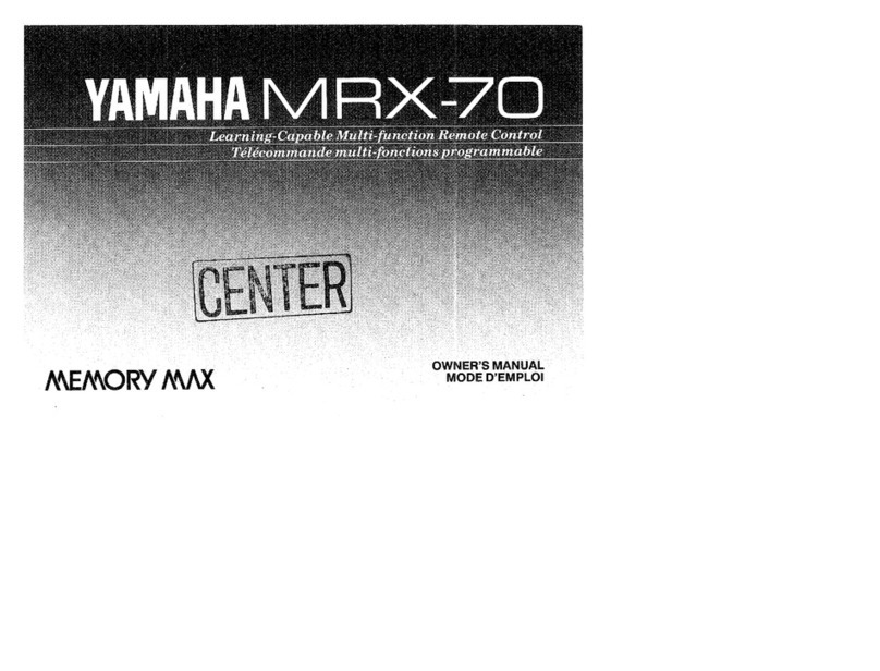Yamaha MRX-70 User manual Yamaha MRX-70 User manual