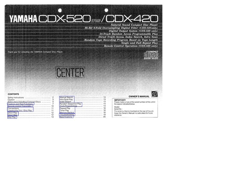 Yamaha CDX-420 User manual