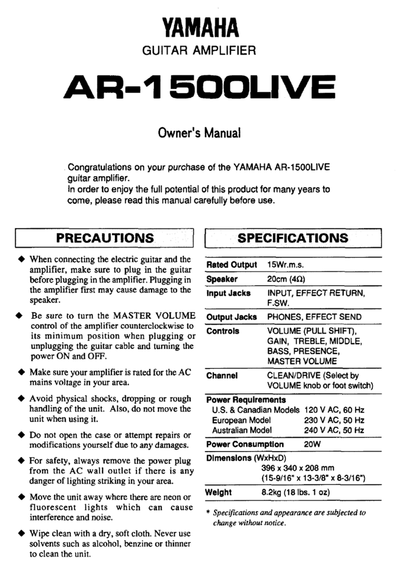 Yamaha AR-1500 owner's manual