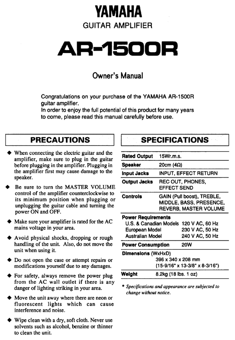 Yamaha AR-1500R owner's manual