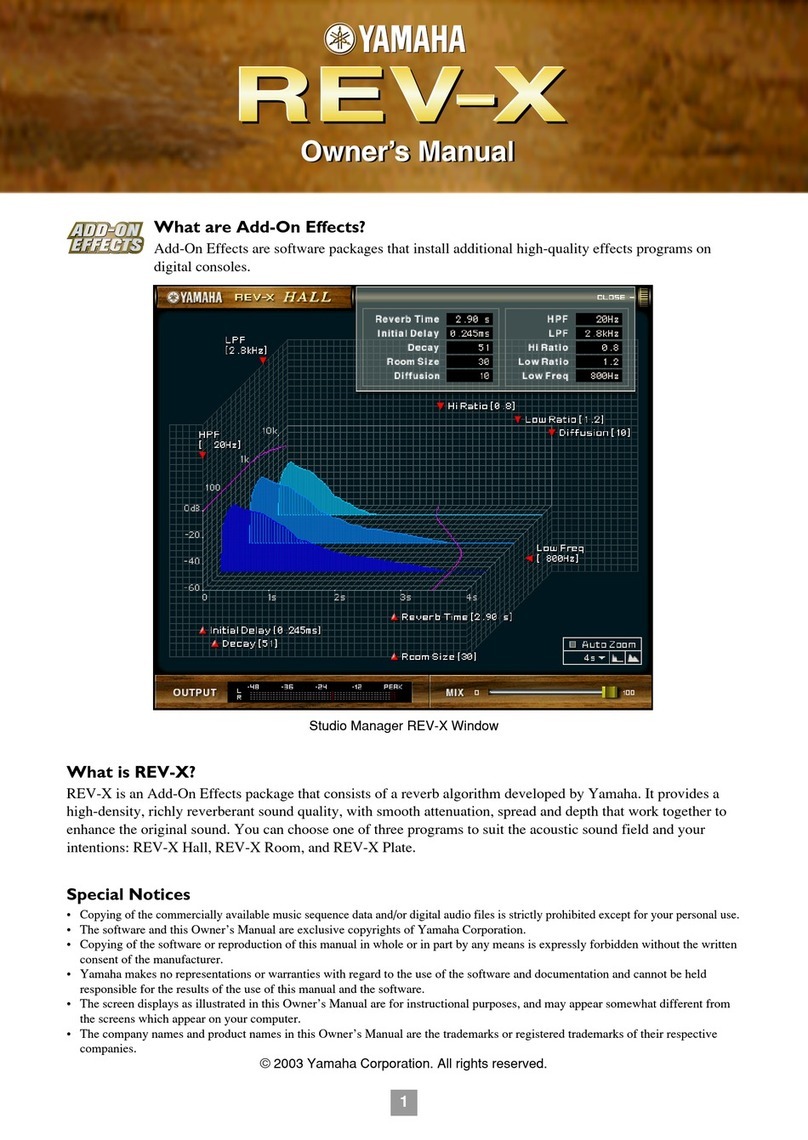 Yamaha Add-On Effects User manual