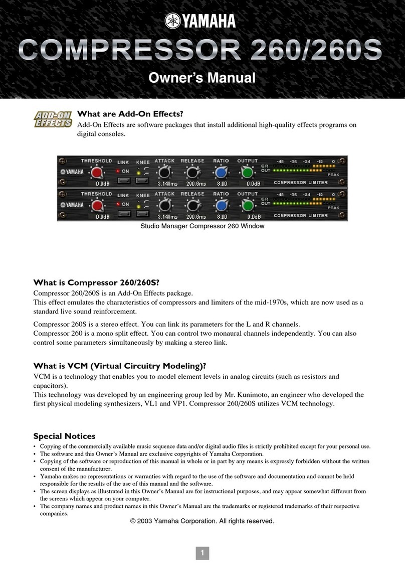 Yamaha Add-On Effects User manual