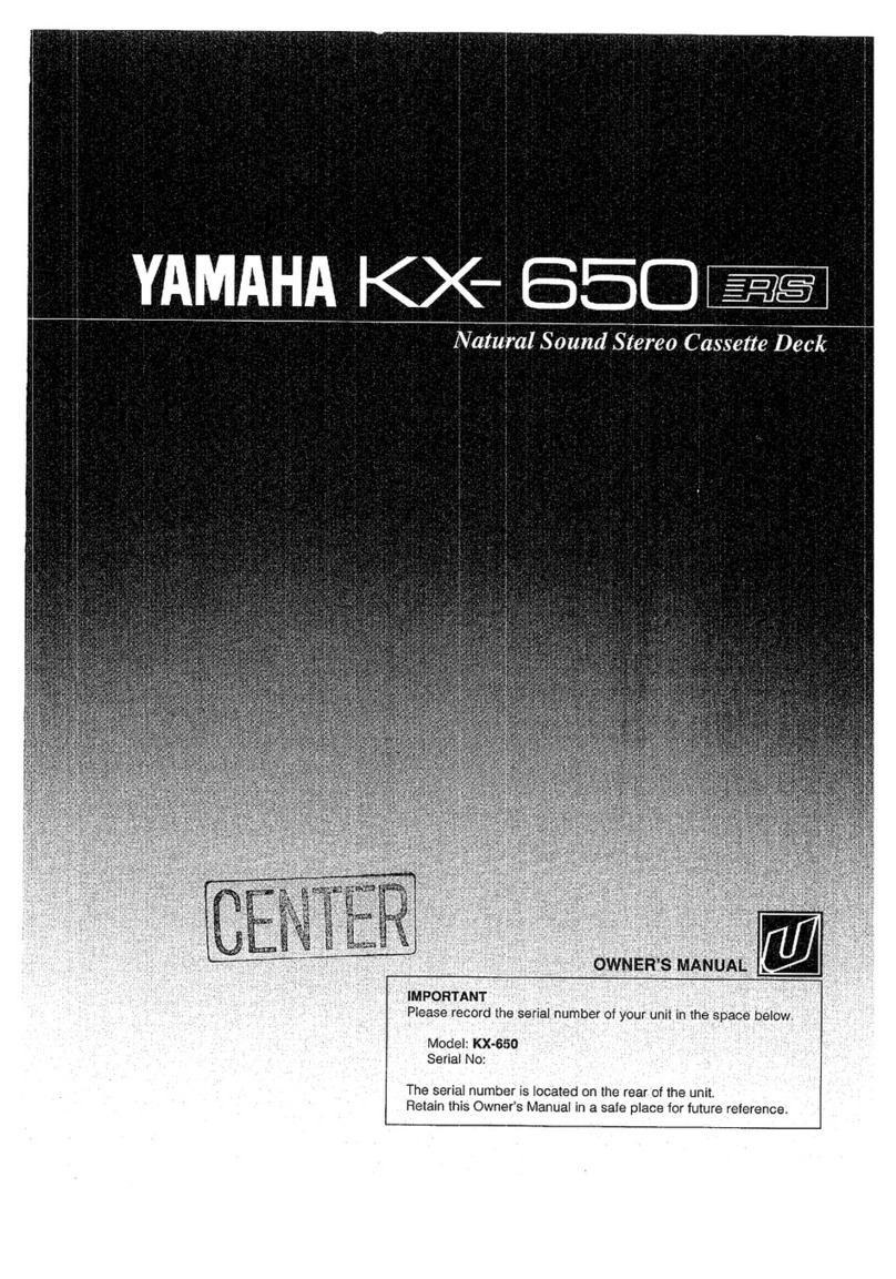 Yamaha KX-650 User manual Yamaha KX-650 User manual