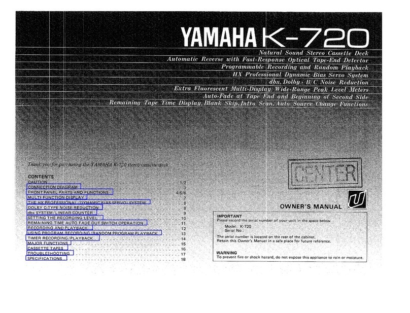 Yamaha K-720 User manual