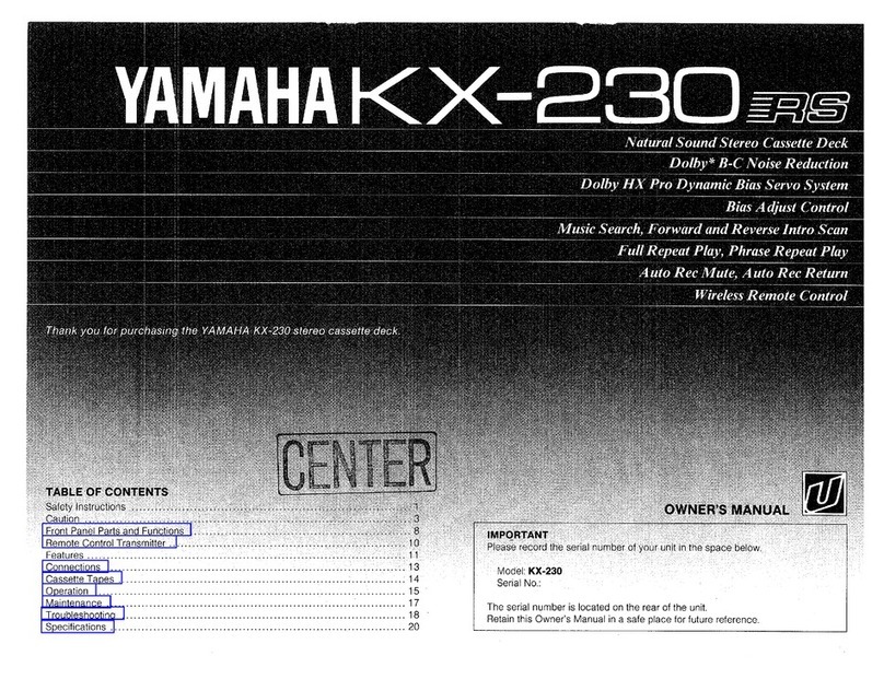 Yamaha KX-230 User manual