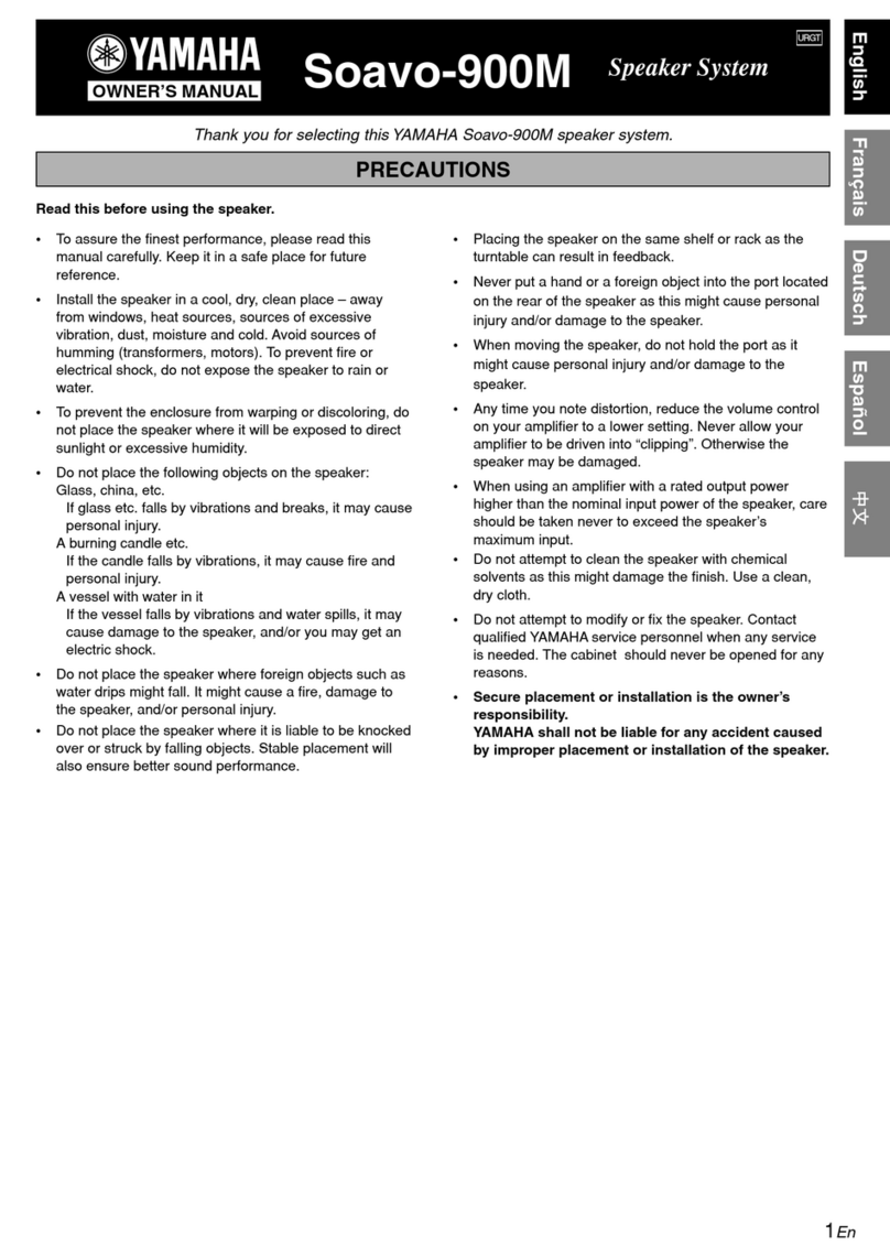 Yamaha Soavo-900M owner's manual